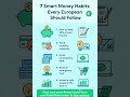 7 Smart Money Habits Every European Should Follow | Personal Finance Tips 2025