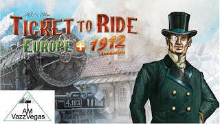 Ticket To Ride PS4 XBOX Console Gameplay on the Europe Map vs AI Quick Game
