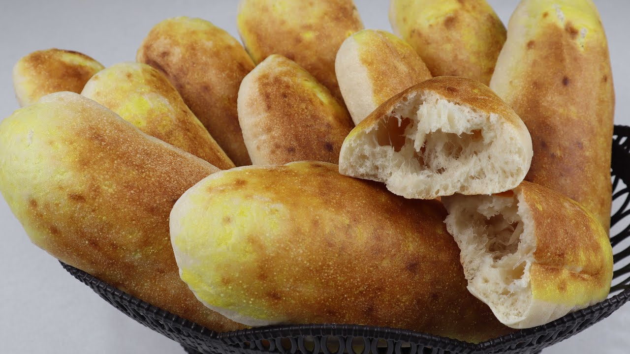 من افضل طرق الخبز التركي الصامولي للشاورمه وجميع اغراض السندوتشات🥖 easy delicious shawerma bread