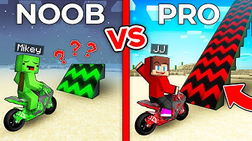 JJ And Mikey NOOB vs PRO : TRAMPOLINE Survival BATTLE in Minecraft Maizen