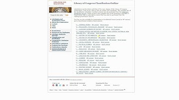 What is the library of Congress classification system?