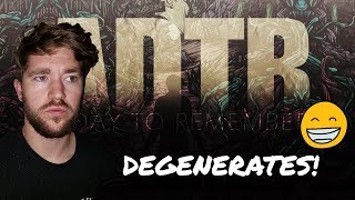 Pop Singer REACTS To A DAY TO REMEMBER: &quot;Degenerates&quot;