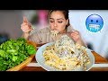 Creamy Chicken Fettuccine Alfredo Recipe 먹방 Mukbang