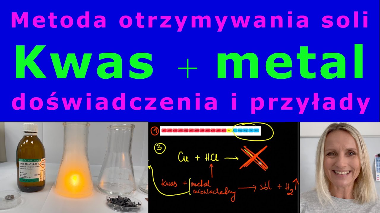 Metal Kwas Sól Wodór Przykłady KWAS + METAL, szereg aktywn.metali, WYBUCH, doświadczenia. Chemia#68