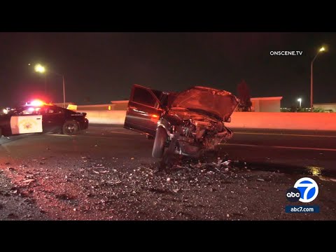 Wrong-way driver hits 5 cars on 60 Freeway in Riverside