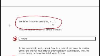 Current Density and Drift Speed