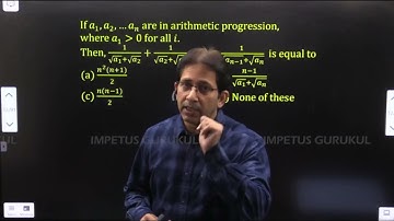 If a_1,a_2,…a_n are in arithmetic progression, where a_1gre0 for all i.Then, 👇