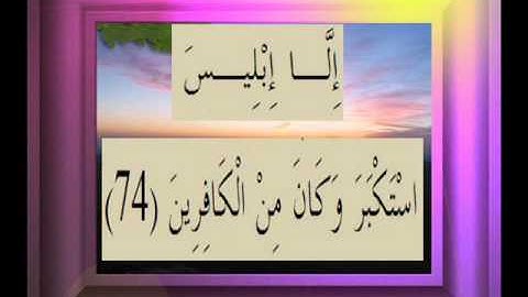 القرآن الكريم سورة ص الأية 74