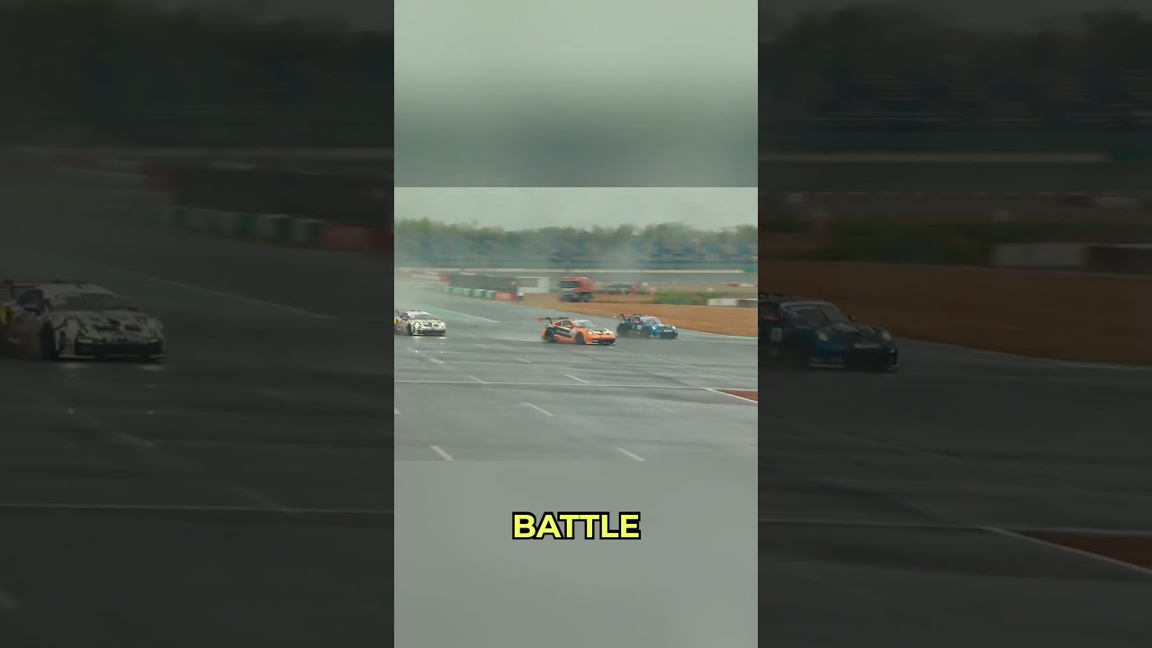 Как гонщики сражаются в такой дождь 