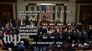 House passes two articles of impeachment against President Trump