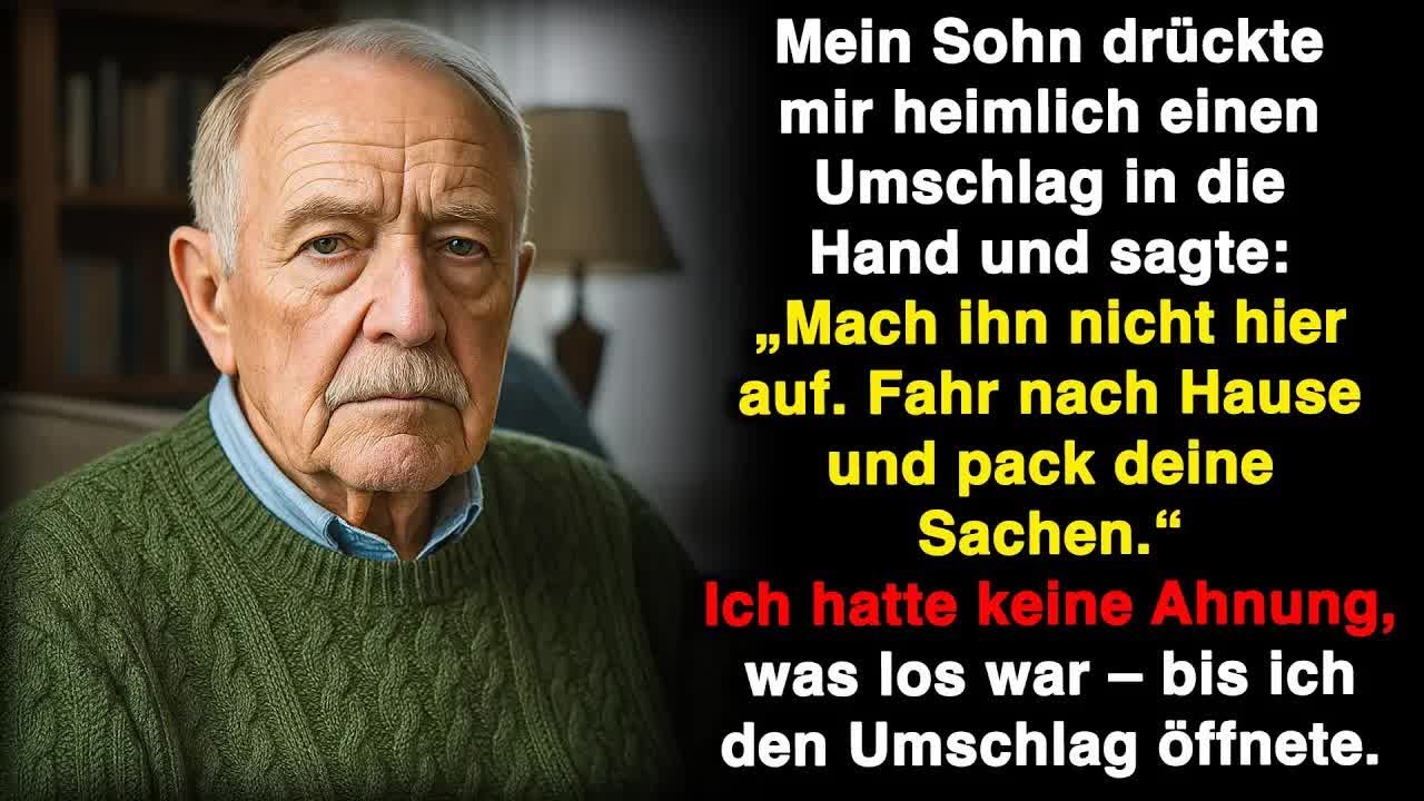 Mein Sohn gab mir einen roten Zettel und sagte  „Jetzt nicht öffnen, geh und pack alles schnell