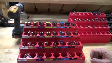 FastCap Kiss Drills color-coded drill bit storage system