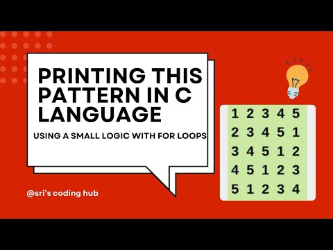 Printing Any Pattern By applying Simple Logics| C Language Tutorial #13 ...