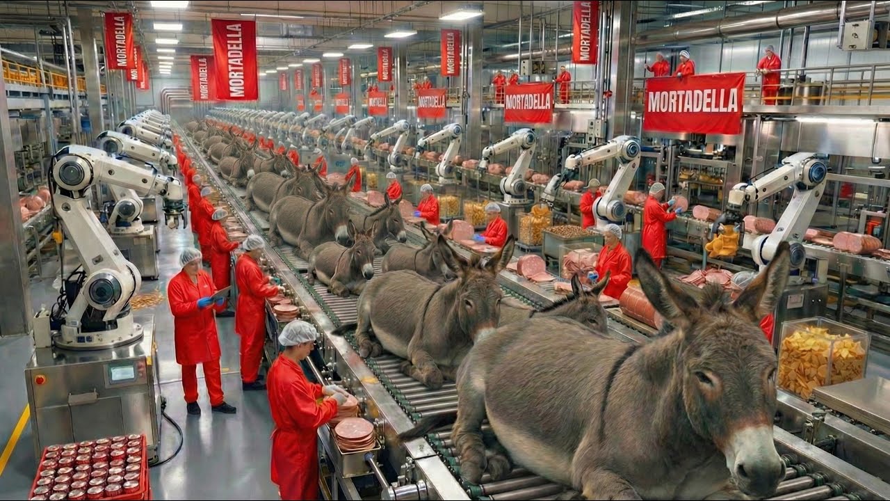 How Traditional Donkey Mortadella is Made | Authentic Italian Deli Process