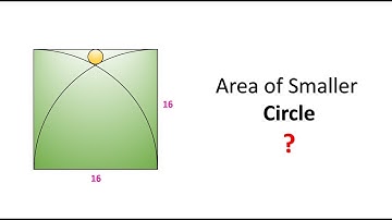 Can you find Area of Smaller Circle?| Math Olympiad Training | Step by step tutorial