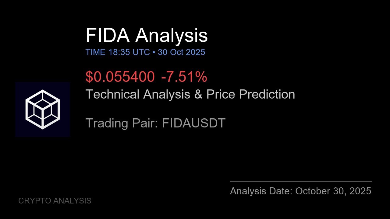 FIDA (FIDAUSDT) Technical Analysis - Price Prediction & Buy or Sell October  30, 2025 - YouTube