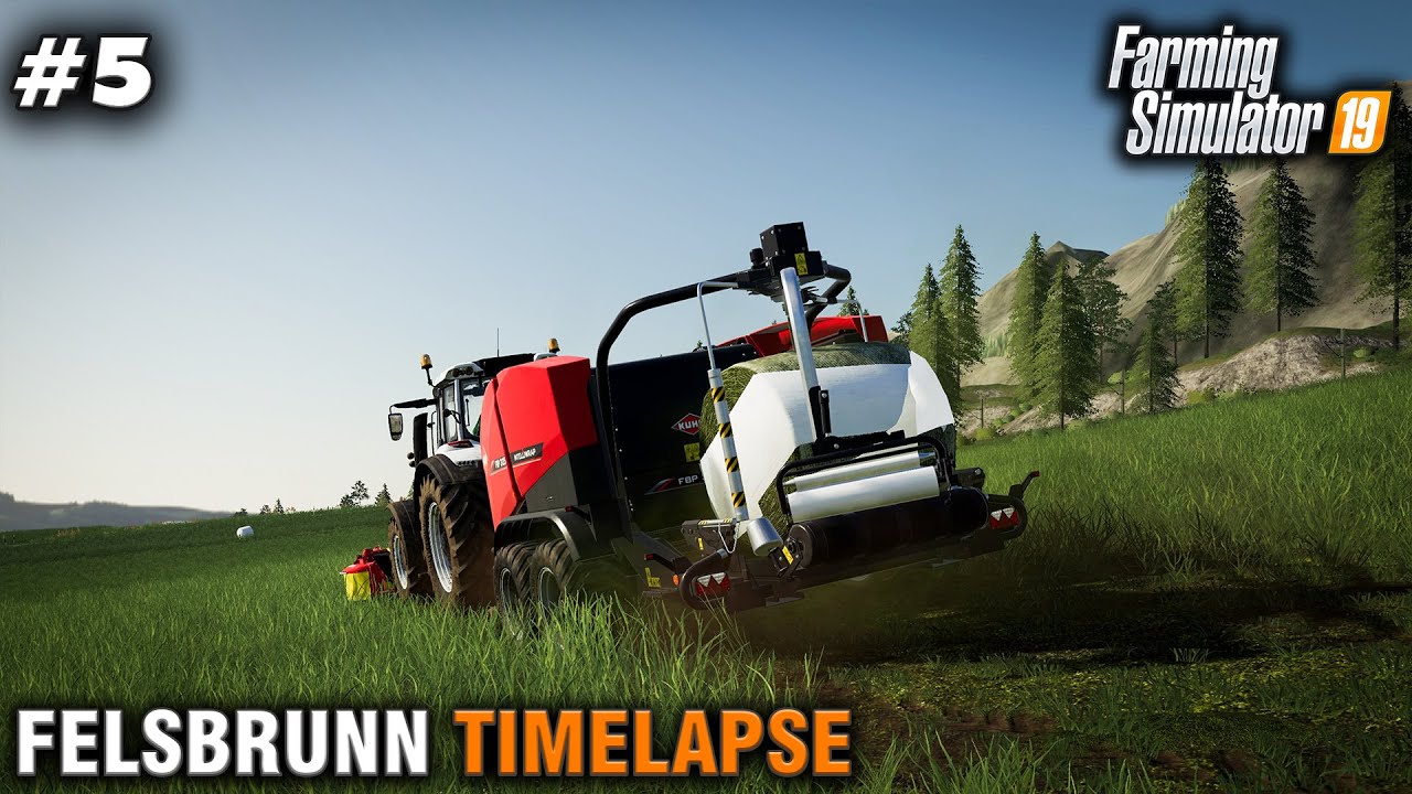FS19 Timelapse Felsbrunn #5 Bale Wrapping