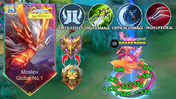 GLOBAL MOSKOV BEST GUIDE TO RANK UP FASTER IN 2025! ( MOSKOV BEST BUILD AND EMBLEM ) ~ MLBB!!