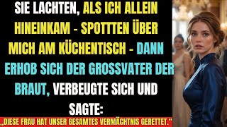 „Sie verspotteten mich auf der Hochzeit – bis der Großvater der Braut aufstand und sich verbeugte!