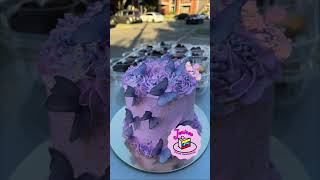 Pastel de mariposa 🦋👩🏻‍🍳✨🩵🩷 #cake #decoraciondepasteles #pastelesdecorados