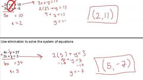 1A - 5.3 (1) - Solving Systems of Linear Equations by Elimination