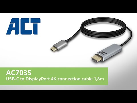 AC7035 - USB-C to DisplayPort 4K connection cable 1,8m (English)