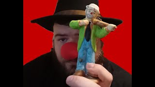 FLAMBRO (1984) Emmett Kelly Jr Sad Clown Playing the Violin Figurine REVIEW
