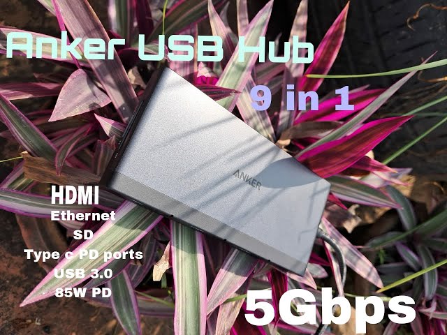 UNBOXING #anker  USB C HUB ,, 5GBPS ,9IN1 #alluminium