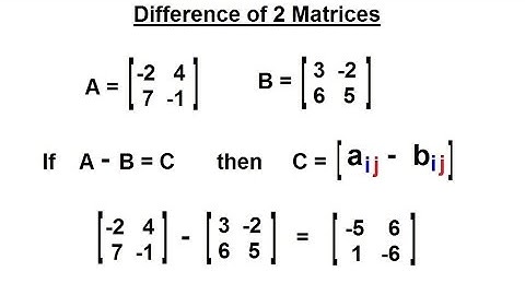 PreCalculus - Matrices & Matrix Applications (13 of 33) How to Subtract Matrices