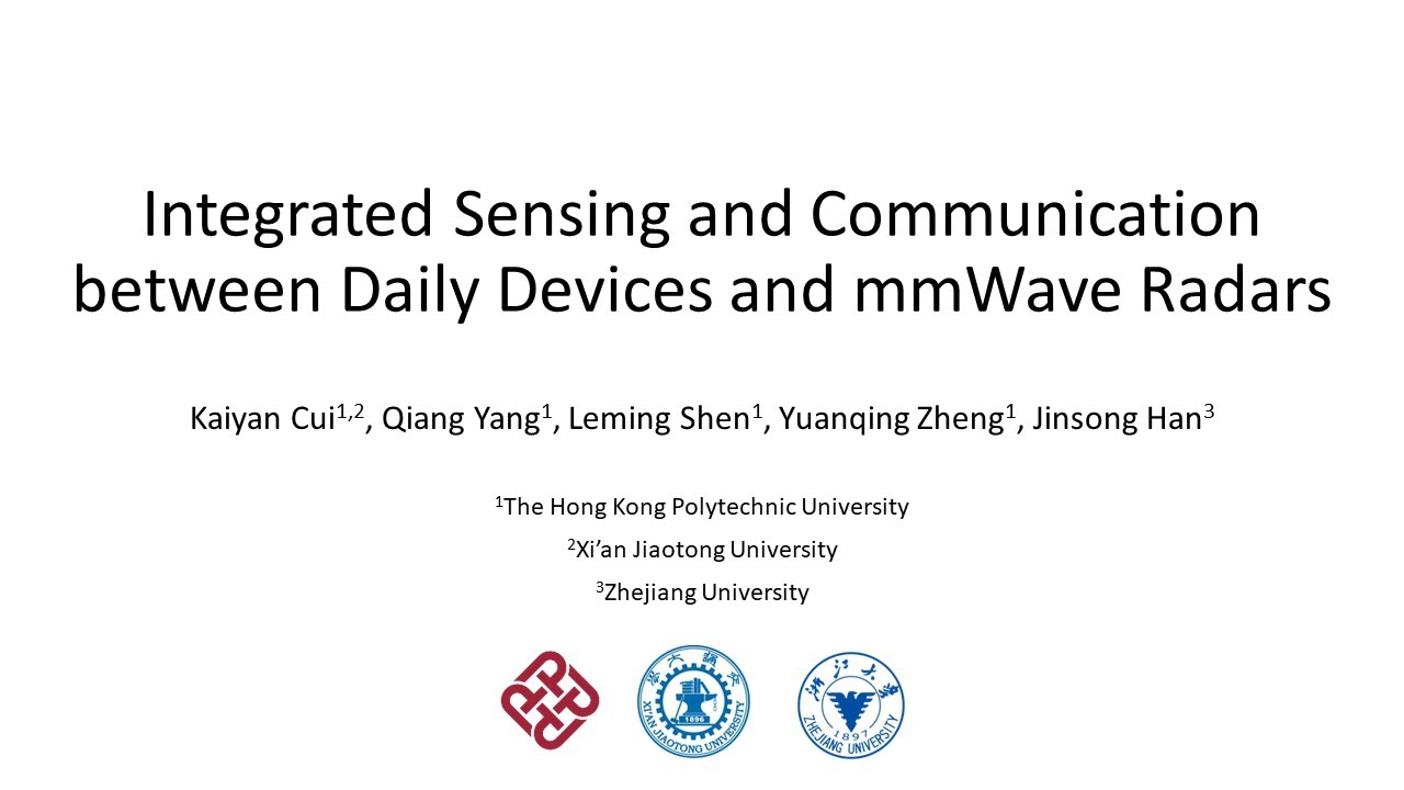 [SenSys'22] Poster Integrated Sensing and Communication between Daily