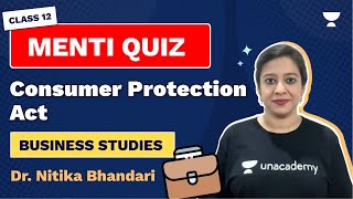 Menti Quiz on Consumer Protection Act | Business Studies Class 12 | Dr. Nitika Bhandari screenshot 4