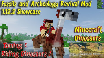 Fossils and Archeology Mod 1.12.2 v8 Rideable Dinosaurs Showcase 2k 60FPS