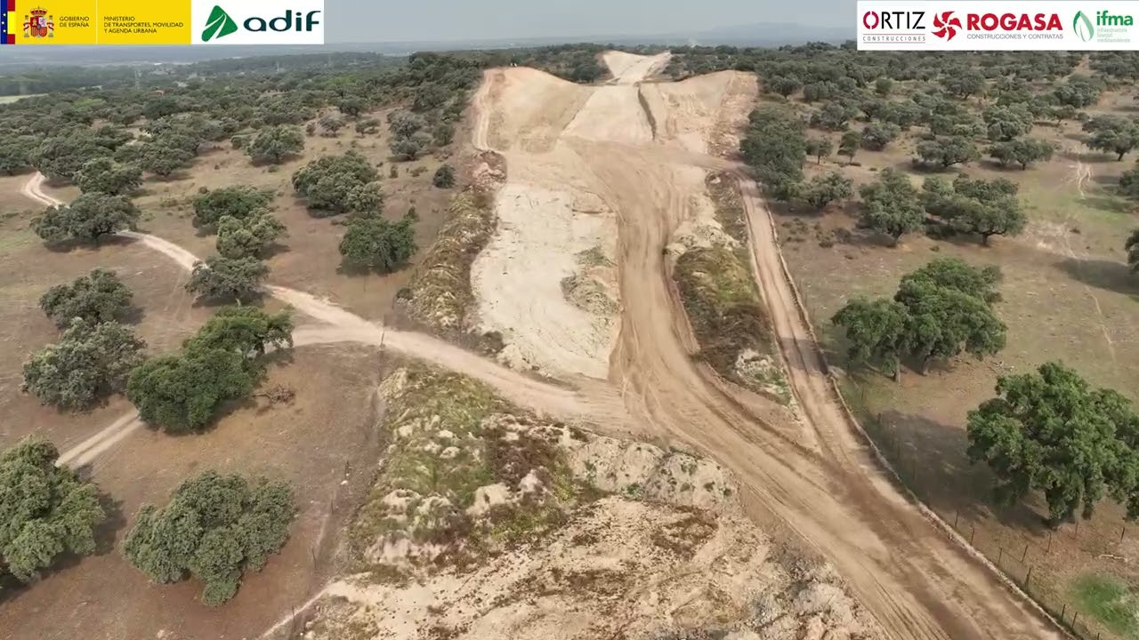 Vídeo Traza LAV Madrid Extremadura Toril Río Tiétar. Junio 2023.