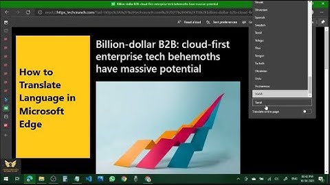 How to Translate Language in Microsoft Edge