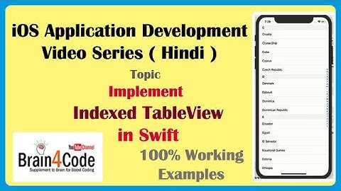How to Implement Indexed TableView in Swift 5 XCode | Hindi | Example Like Contact App