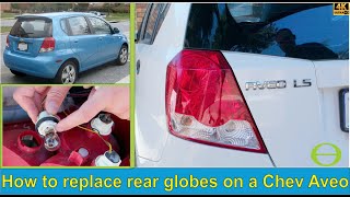 How to replace the globes on the Chev Aveo LS (2002-2011)