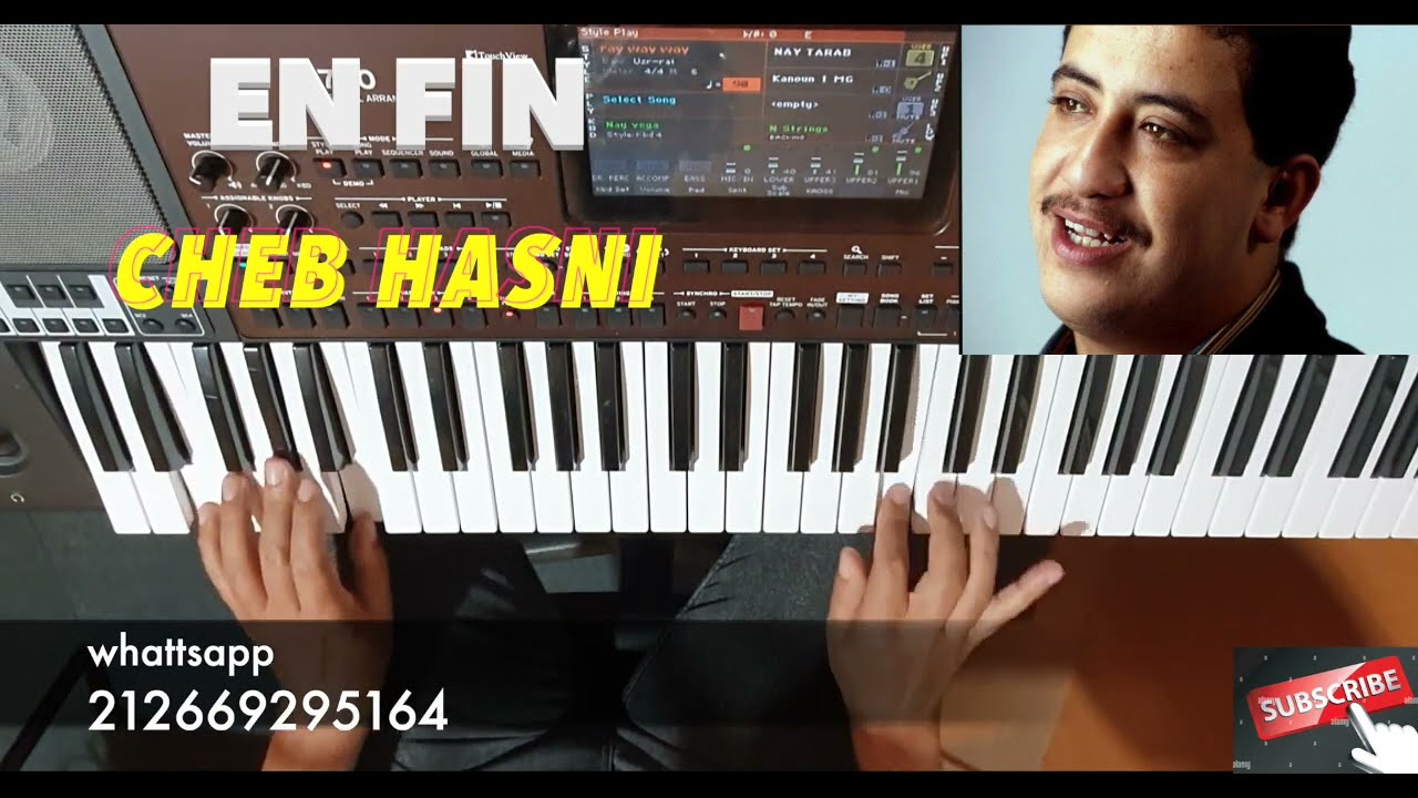 تعليم الأورج /  en fin cheb hasni بالنوتة الحرفية و الكوردات