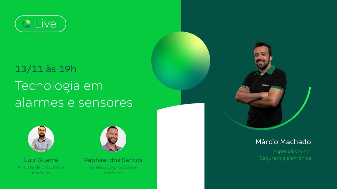 Teconologia de alarmes e sensores Intelbras