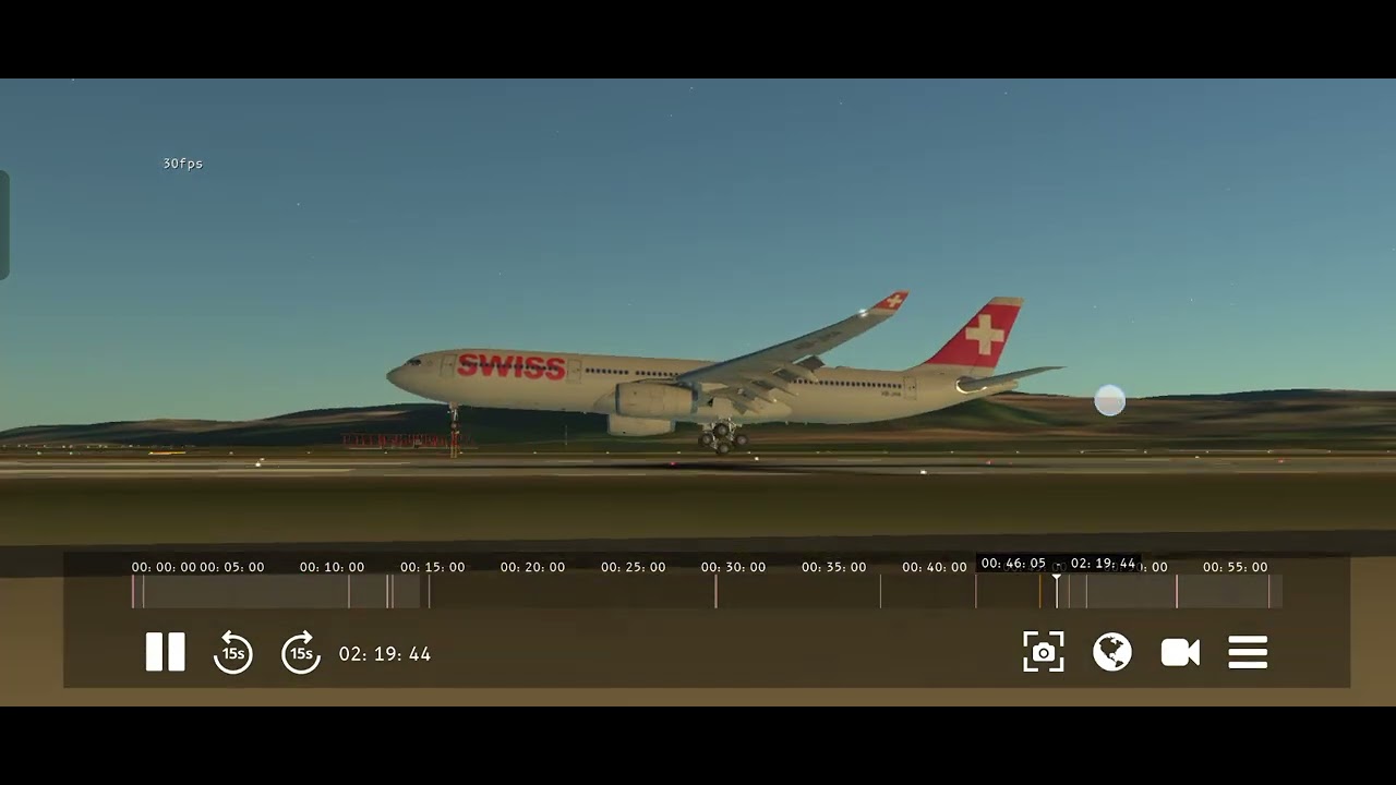 Landing a SWISS A330 at Zurich(LSZH) airport🙏🥀