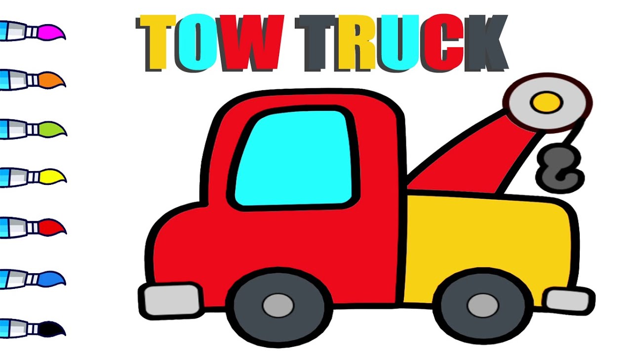 How to Draw Tow Truck Step by Step | Truck Drawing Easy For Kids | Drawing Tutorial | Z Drawing Art