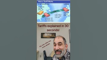 Tariffs explained in 30 seconds. My new video has more detail! Pros and cons.