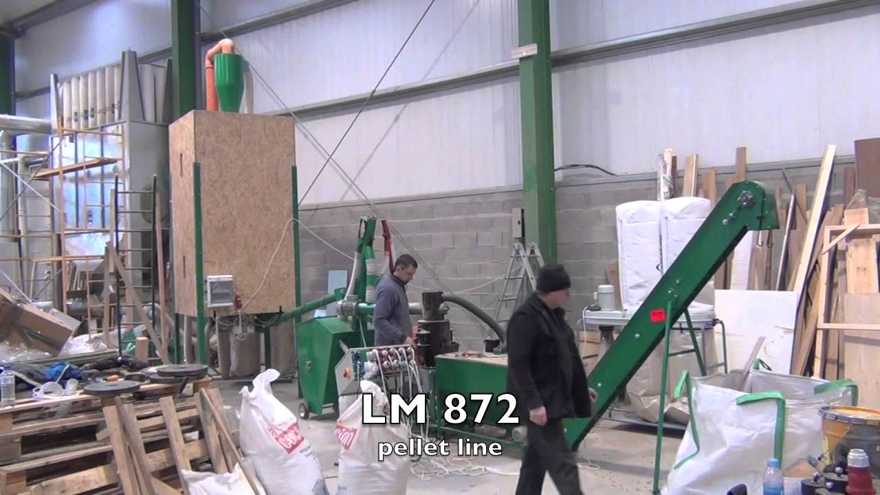 Wood pelleting line LM 872 in Spain from www.smallpelletmill.com