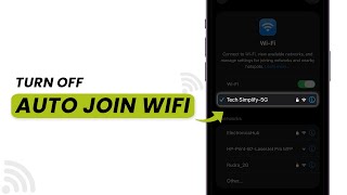 How to Turn Off Auto Join Wi fi on iPhone?