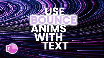 How to BOUNCE text with ANIMATION in PowerPoint. A simple step by step tutorial.