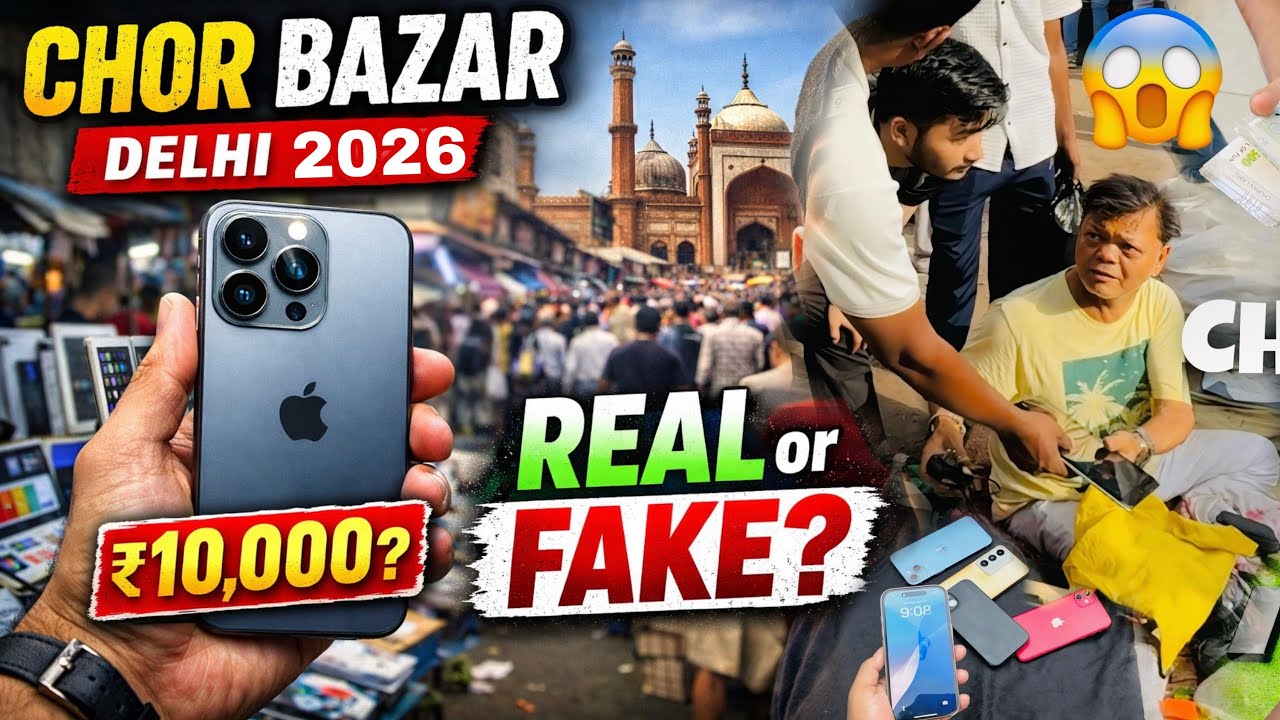 Chor Bazar Delhi 2026🔥Market Real😱  iphone 17 pro max ,DSLR, Gopro, ipad😳| Jama Masjid Delhi
