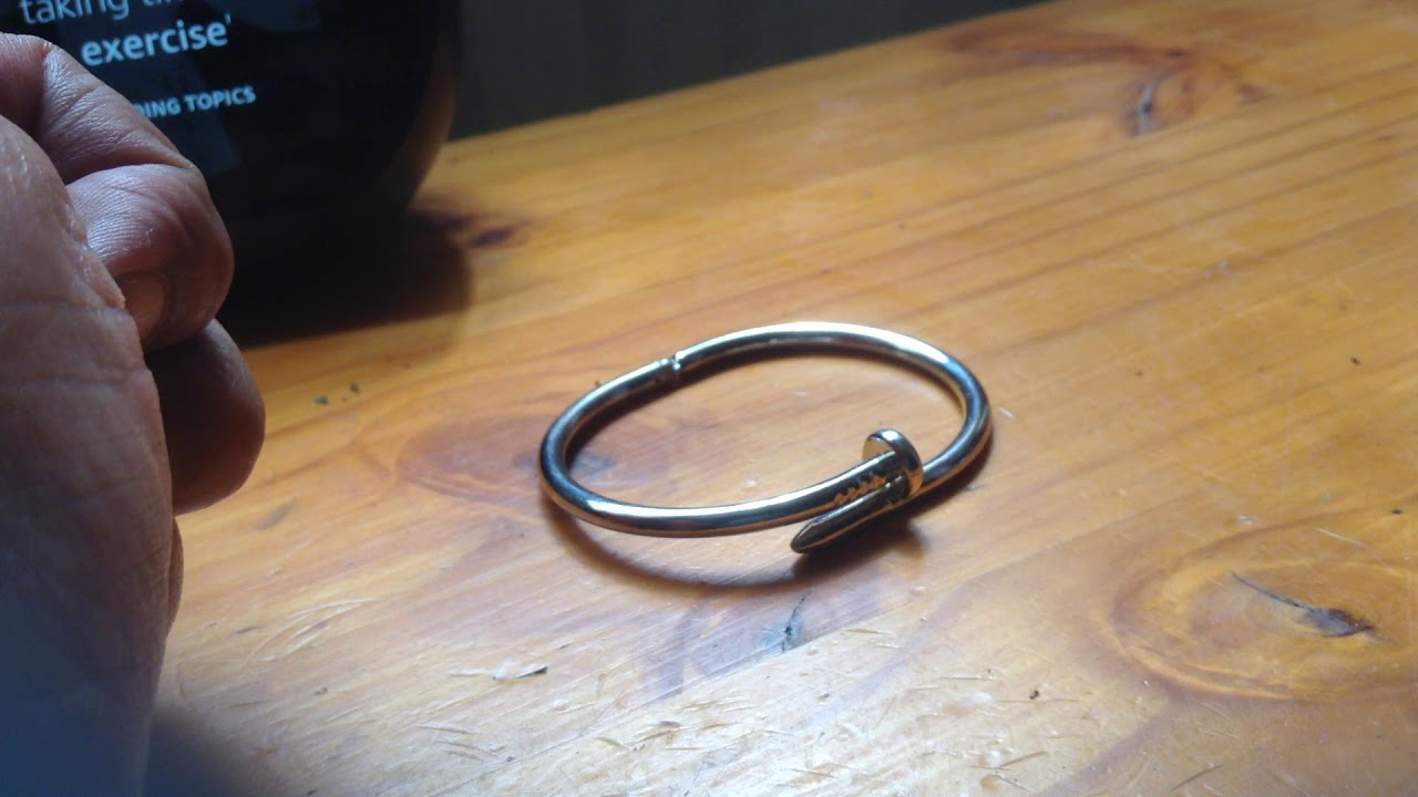 Cartier nail replica bracelet - YouTube