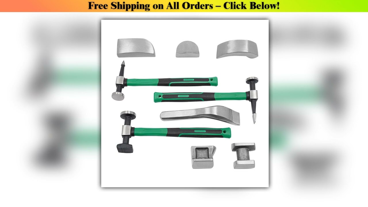 9 PCS Auto Body Steel Manual Repair Tool Kit,Dent Repair Kit,sheet metal hammer,Sheet Metal Lining