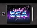 【 Procreate typography 】LOGO design tutorial / 80s Retro Text Effect
