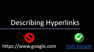 Creating Descriptive Hyperlinks in Microsoft Word