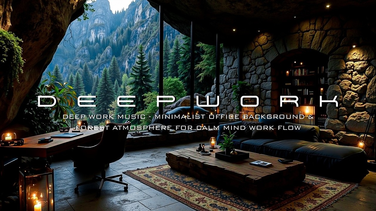 Музыка для глубокой работы - Минимализм офиса и атмосфера леса